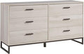 Signature Design by Ashley Socalle 6 Drawer 59" Dresser, Beige