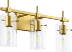 SOLFART Gold 3 Lights Bathroom Light Fixtures for Mirror Vanity Lights Bathroom Vanity Light Wall Sconce