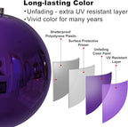 Purple 8.0" Extra Large Christmas Ornaments - Christmas Tree Decoration Balls Shatterproof Hanging Shiny Balls for Birthday Holiday Wedding Decorations Set of 2pcs