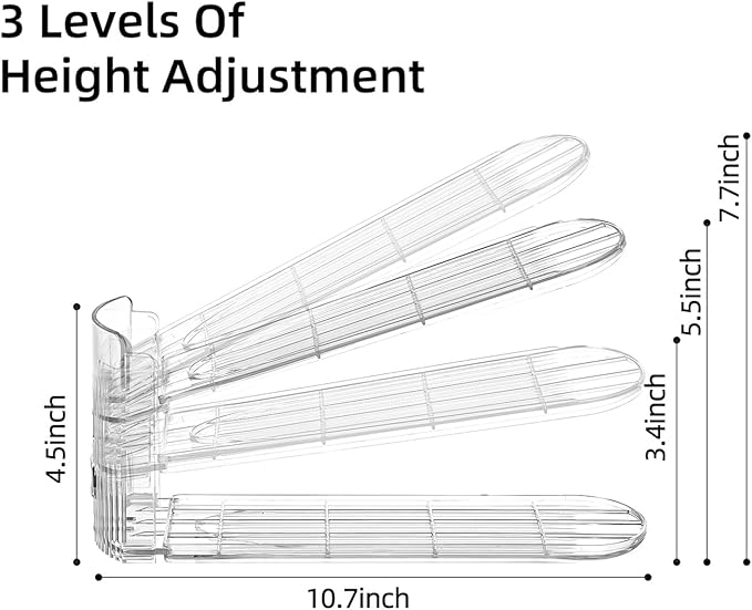 Shoe Slots Organizer，20 Pack Shoe Stackers for a Pair of Shoes,Adjustable Shoe Rack with Three Levels