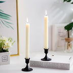 12 Pcs Silver Taper Candle Holders Vintage Candlesticks Holder for Home Decor Table Centerpiece Dining Party Festival Decorations (Black)