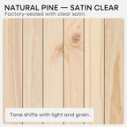 Homeforia 36 inch Natural Floating Shelf, High End Solid Real Wood 36inch Small Floating Shelves for Wall Mounted, Natural Wooden Floating Shelves, Heavy Duty Bracket, 36 X 6.5 X 1.75 in, Set of 3