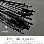 Kyoto Agarwood Incense Sticks - Japanese Temple Aroma, Ideal for Relaxation & Meditation, Approx. 60 Sticks (0.044 Pounds) - Premium Quality Incense for Spiritual & Home Use Nagomikobo