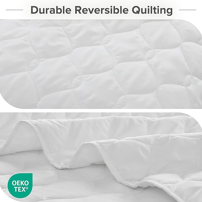 Comfort Spaces Twin Quilt Set Modern Reversible Ogee Coverlet Twin Bedding Set Cozy Quilted Winter Layer, All Season Lightweight Soft Twin Size Quilt, Kienna, Twin/Twin XL White Ogee 2 Piece