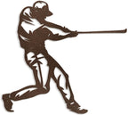 SIGNLEADER Metal Wall Art Decor - Baseball Batter Sport Minimalist Modern Abstract Wall Sculpture Hanging Home Decoration for Living Room, Bedroom, Bathroom, Kitchen, Studio, Outdoor - 30" Bronze