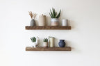 Urban Legacy Reclaimed Barnwood Planks | Floating Shelves for Wall w/Flush Mount Shelf Bracket Set Included | Set of 2 (Natural, 18"x 4.5"x 2")