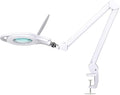 Neatfi 1,200 Lumens LED Magnifying Lamp with Clamp, Dimmable, Includes Microfiber Cloth, Magnifier Light for Reading, Sewing, Crafting (White, 5-Inch Lens, 8 Diopter)
