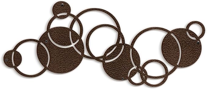 SIGNLEADER Metal Wall Art Decor Circle Shapes Minimalist Modern Abstract Wall Sculpture Hangings Home Decoration for Living Room, Bedroom, Bathroom, Kitchen, Outdoor - 24" Bronze