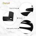 SIGNLEADER Metal Wall Art Decor Abstract Shapes Geometric Illustrations Modern Abstract Wall Sculpture Hangings Home Decoration for Living Room, Bedroom, Bathroom, Kitchen, Outdoor - 18" Black