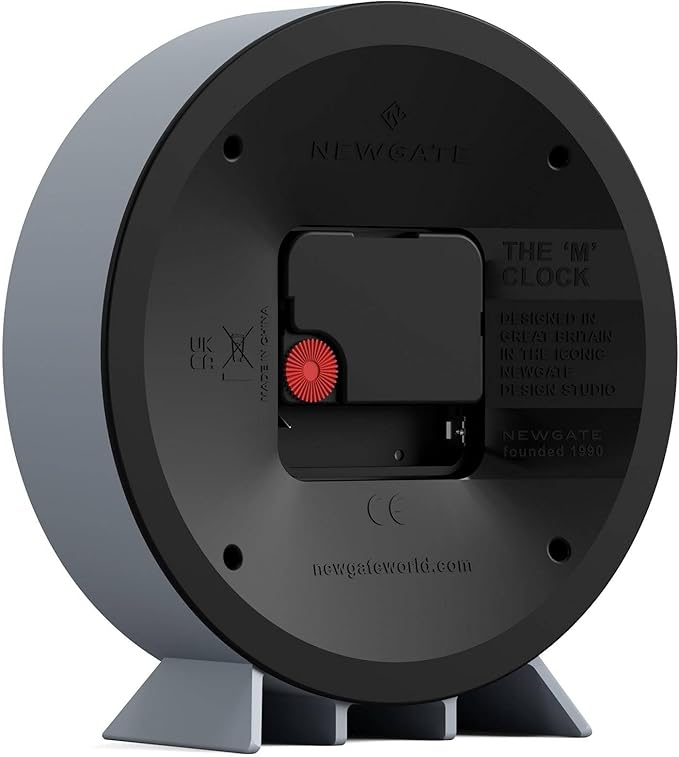 NEWGATE® Theatre Mantel Clock | Modern Classic Round Design | French Navy | Contemporary Style for Desk, Table, Shelf or Bedside