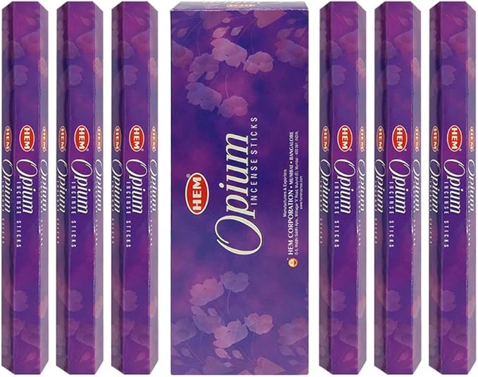 TRUMIRI Opium Hem Incense Sticks & Holder Bundle: 121 Pieces (6 Packets of 20, 1 Set)