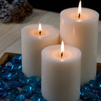 White Unscented Dripless & Smokeless Tall Candles, 2.8x6 inch | 75 Hour Burn Time | Set of 6, Perfect for Dinner Table, Wedding, Spa, Aromatherapy, Party