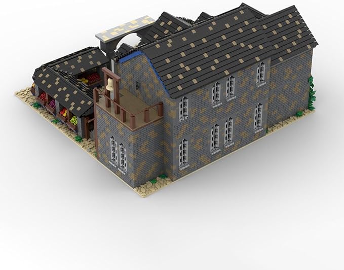 MOC-201061 Medieval Village Market Building Set, Modular Building Model Set 8036PCS for Adults, Collectible Display Model Gift (8036PCS)