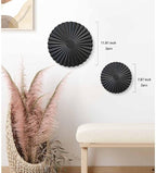 ITrixgan Black Metal Wall Art Decor For Living Room, Wall Hanging Decor Set Above TV Wall Decor, Gothic Room Decor for Bedroom Round Decorative Wall Art, Black Wall Decorations For Home Above Bed