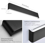 Aipsun 32.6 inch Modern Black Vanity Light Fixtures LED Black Bathroom Wall Light Up and Down Bathroom Lighting Fixtures White Light 5000K