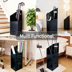 Detachable Base Umbrella Stand - Elegant Raindrop Design, Water Collection Tray, Gold/Black Finish, Durable Home & Office Organizer