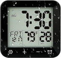 Digital Waterproof Shower Clock, Bathroom Kitchen Clock with Countdown Timer, Wall Clock with Large LCD Display, Temperature, Touch Button, Suction, Hanging Hole, Battery Operated I Black