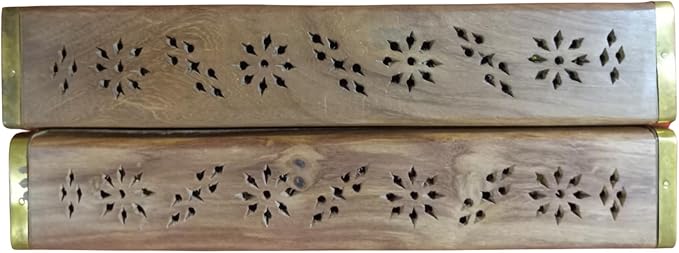 Wooden Coffin Incense Burner Incense Holder - Set of Two - Aromatherapy and Air Freshener