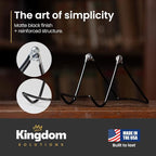 KINGDOM SOLUTIONS MADE IN USA 36-Pack Sturdy & Durable Adjustable Metal Easels to Display Books, Frames, Comics, Plates & More - Unique on the Market