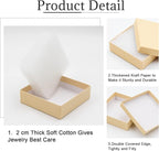 Cardboard Jewelry Brown Gift Boxes 20 Pack3.5×3.5×1 inches, its apply to displaying necklaces, rings, bracelets, earrings