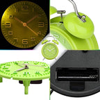 Peakeep 4 Inches Twin Bell Loud Alarm Clock for Heavy Sleepers, Battery Operated Old Fashioned Alarm Clock (3D-Dial, Green)