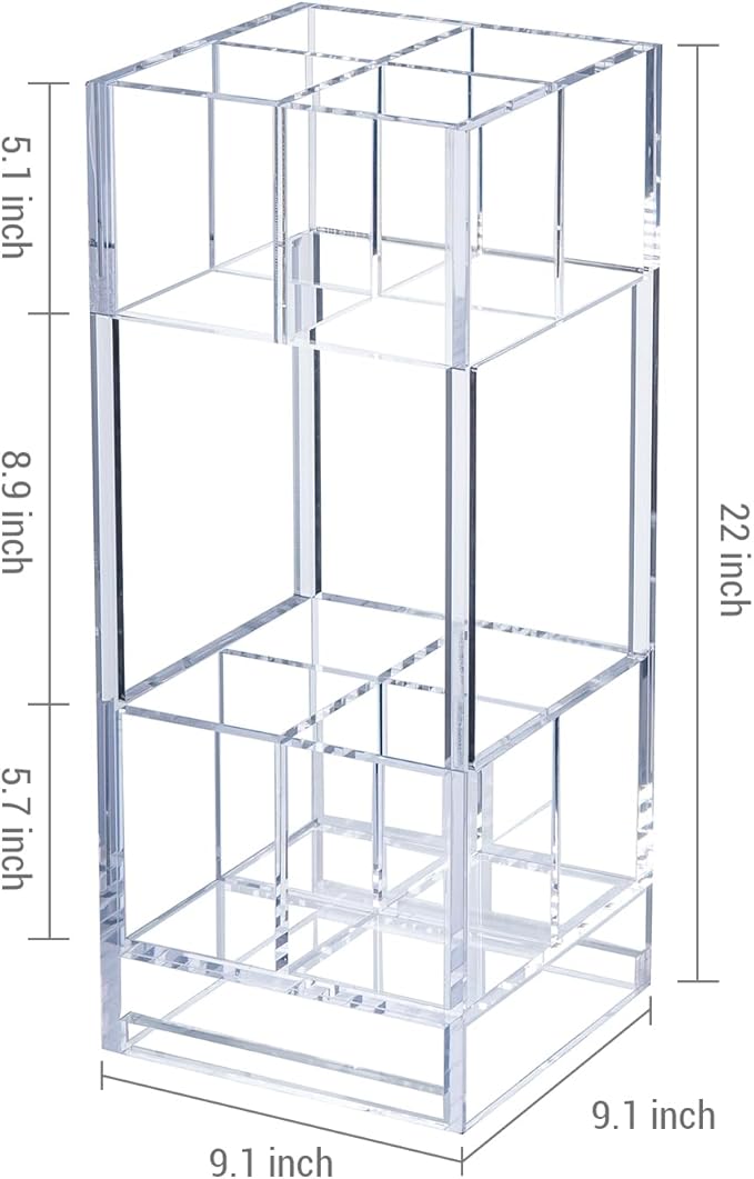 MyGift Premium Clear Acrylic Umbrella Holder Rack, Freestanding Commercial Grade Hotel Style Stand for Long and Short Umbrellas Home Storage
