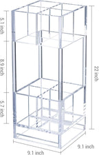 MyGift Premium Clear Acrylic Umbrella Holder Rack, Freestanding Commercial Grade Hotel Style Stand for Long and Short Umbrellas Home Storage
