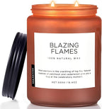 M&SENSE Blazing Flames Winter Scented Candles, Soy Wax 19.4oz 110 Hours Long Lasting Clean Burn, Warm Woods Aromatherapy Candles for Relaxation Large Candle Birthday Holiday Gifts for Men Women