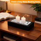 DIY S'Mores Maker with 4pcs of Roasting Sticks - US Patent Design - Unique Hurricane Candle Holder for 2.5 inch Pillar Candle, Home Decoration Gift & Housewarming Gift, Fun for Friday Nights