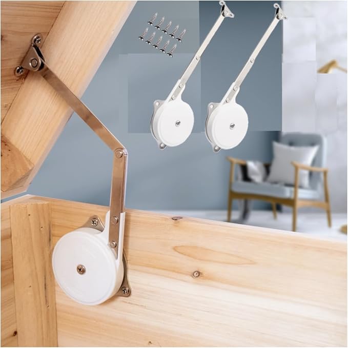 Toys Box Hinges Soft Close - APFFSY Lid Support Chest Hinges for Wooden Toy Box, Cedar, Storage Trunk & Benches, Soft Close Hinges for Toy Box Safety I 2 Pack