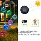 Solar Wind Chime for Porch Decor, Solar Lights Outdoor Decorative for Garden and Patio, Birthday Gifts for Women Mom Grandma