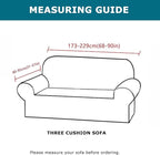 KRFOONN 4 Piece Stretch Sofa Couch Covers for 3 Cushion Couches Printed Sofa Slipcover with 3 Separate Seat Cushion Covers Washable Sofa Slip Covers Furniture Protector for Pets Kids (Large, 27)