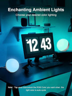 EASEMO Table Lamp Ambient Lighting for Bedroom, Bedside Lamp, LED Touch Lamp with Charger, Desk Lamp Dimmable Bedside Nightstand Night Lamp with RGB Multicolor for Kids Room (Red, Green, Blue)