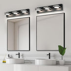 OKELI Bathroom Light Fixtures, Matte Black Vanity Light Modern LED Acrylic Lighting Fixtures, Bathroom Accessories Dimmer Lamps, 3CCT, 22-inch