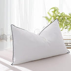 Feather Down Pillows Standard Size for Sleeping, 1 Pack White Hotel Fluffy Bed Pillow with Airyfil™ Fillings, Medium Firm for Side Sleepers, 20×26 in.