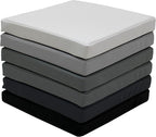 Factory Direct Partners SoftScape 15 inch Square Classroom Floor Cushions with Handles; Flex Seating for Daycare, Preschool, Playroom; 2 inch Thick Deluxe Foam (6-Piece) - Gray/Light Gray, 12228-GYLG