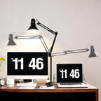LED Desk Lamp Dimmable with Clamp, Eye-Caring Clip on Lights for Home Office, 3 Adjustable Color Temperature,Extra Tall Metal Swing Arm, High Intensity Clamp w/A19 E26 Bulb for Working Reading