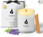 Natur IX Calming Soy Scented Candles for Women | Non Toxic Soy Candles for Home, Birthday, Christmas Gifts & Aromatherapy | Organic Essential Oil, 50 H Burning | Lavender, Basil & Jasmine, 8.5 oz