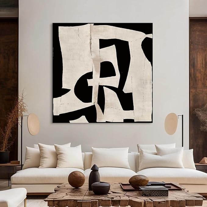 Picture for Living Room Black Wall Art Large Wall Decor Abstract Canvas Artwork for Walls Modern Office Paintings for Wall Decorations Room Decor