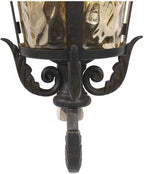 John Timberland Casa Marseille Rustic Industrial Outdoor Wall Light Fixture Warm Bronze Scroll 27 1/2" Hammered Glass for Exterior House Porch Patio Outside Deck Garage Yard Front Door Garden Home
