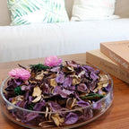 Qingbei Rina Spring Potpourri Bags,Lavender Scented Potpourri Bowl Filler,Purple Decorative Dried Flowers,Home Fragrance Sachet of Petals, Vase Fillers,Bathroom Decor(8.4 oz)