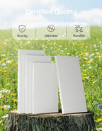 Marsail Farmhouse 6 Drawer Dresser, Wood Chest of Drawers with Natural Texture, Smooth Gliding Drawers, Versatile Storage Organizer Cabinet for Bedroom & Living Room, White