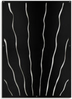 SIGNLEADER Metal Wall Art Decor Zebra Stripe Minimalist Modern Abstract Wall Sculpture Hangings Home Decoration for Living Room, Bedroom, Bathroom, Kitchen, Outdoor - 18" Black