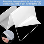 20 Pack Acrylic Book Display Stand, 4 Inch Clear Easel Stand, Thickened Transparent Book Tablet Holder for Displaying Books, Pictures, Tablets, CDs, Artworks, Newspaper, Magazines