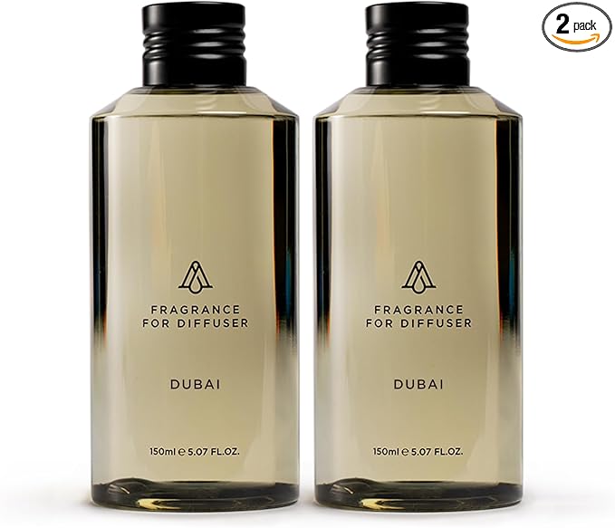 AromaPlan Hotel Scents Dubai 5 Fl Oz (2 Pack), Luxury Aroma & Hotel Fragrance Diffuser Oil- Hotel Diffuser Oil for Aromatherapy- USA Made, Bigger Bottle, Bolder Aroma & Longer Lasting