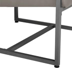 Camber Modern Accent Chair in Blended Leather, Pewter Gray/Mushroom
