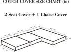 Sofa Covers Couch Covers for Sofa Pet Friendly Couch Cushion Covers Universal Sofa Covers Washable Stretch Slipcovers for Sectional Sofa (Texture Metal Gray, 2 Seats + Chaise Cover)