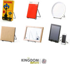 KINGDOM SOLUTIONS MADE IN USA 4-Pack Adjustable Black Metal Easels - Book Stand - Sturdy Plate Stand for Art, Pictures, Books, Frames - Unique on the Market
