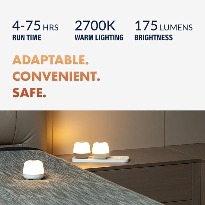 Newhouse Lighting Cocoon, Natural 2700K Dimmable Cordless USB-C Rechargeable Table Lamp 3-Pack NHTL-CN-NTRL, Cordless Desk Lamp for Living Room, Bedroom, Coffee Table, and Other Cozy Home Decor