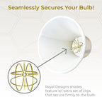 Royal Designs, Inc. BSO-704RC-8WH True Bell Basic Lamp Shade with Round Clip, 4 x 8 x 7.25, White